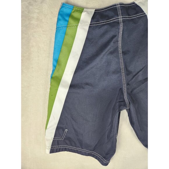 Men's Speedo Board Shorts Swim Trunks Blue Floral Men's Side Pockets Size 32 - Picture 6 of 14